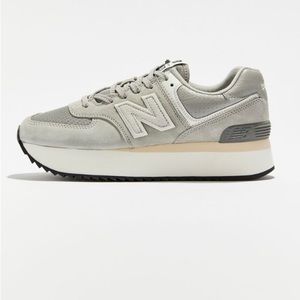 Brand new in box Grey and white New Balance platform sneakers